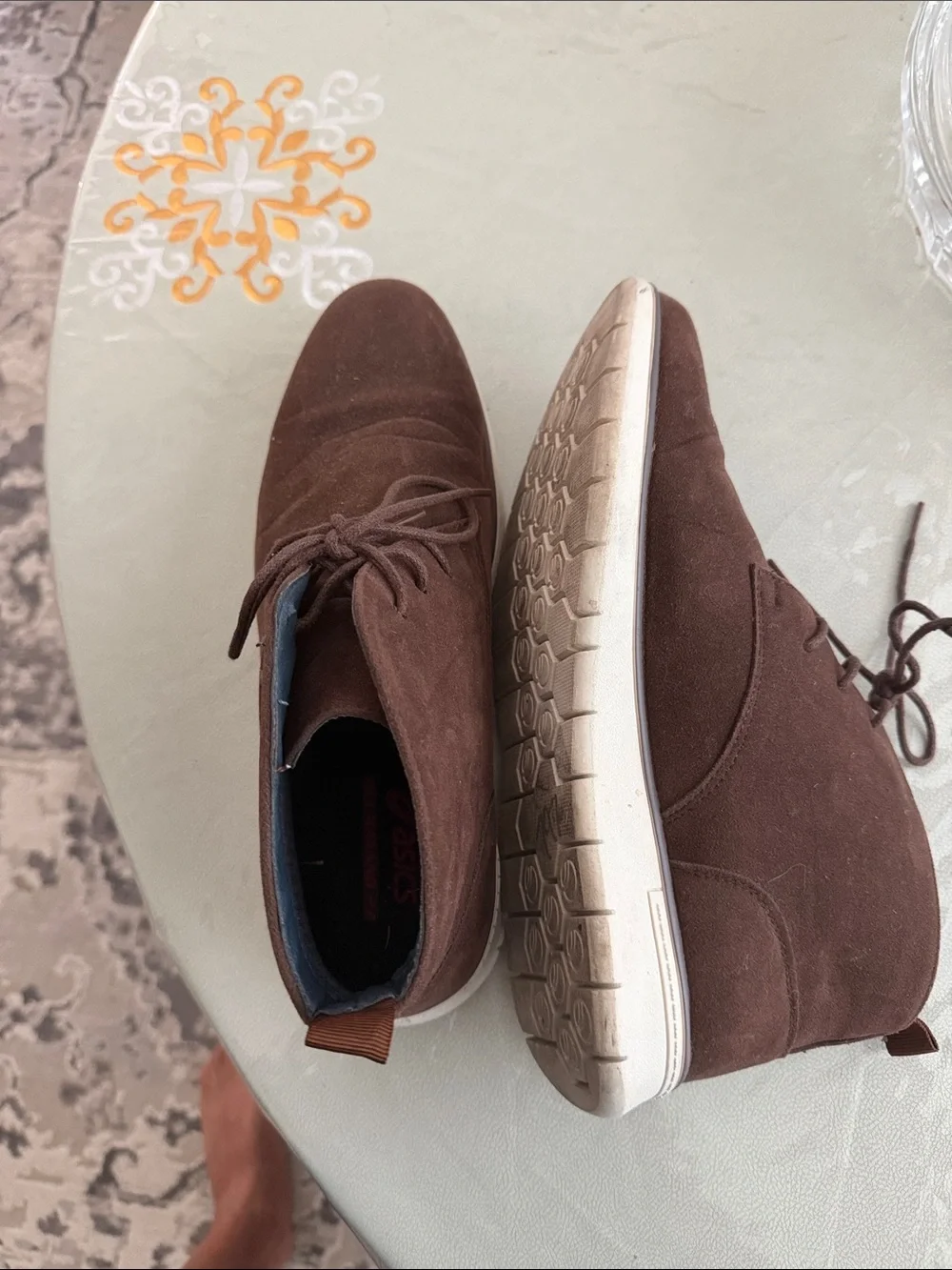 Oasis Men's Dark Brown Suede Chukka Boots